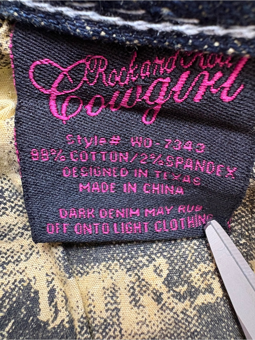 Rock & Roll Cowgirl Rhinestone Flap low rise Pocket Bootcut Jeans Size 27. - Picture 7 of 16